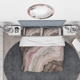thumbnail image 3 of Designart 'Grey Onyx with Rose Inclusions' Mid-Century Modern Duvet Cover Set, 3 of 4
