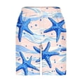 thumbnail image 5 of Iugvhana Men's Swim Trunks Shorts Plus Size Quick Dry Boardshorts Hawaiian Printing Summer Beach Shorts with Drawstring Blue#2 XL, 5 of 5