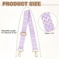 thumbnail image 2 of Purse Straps Replacement Crossbody, 1.5 Inch Wide Shoulder Bag Strapwith Light Gold Buckle, Light Purple Geometrical, 2 of 6