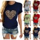 thumbnail image 1 of Fiudx Ofertas Del Día Blusa de Manga Corta con Cuello Redondo y Estampado a La Moda para Mujer, 1 of 6