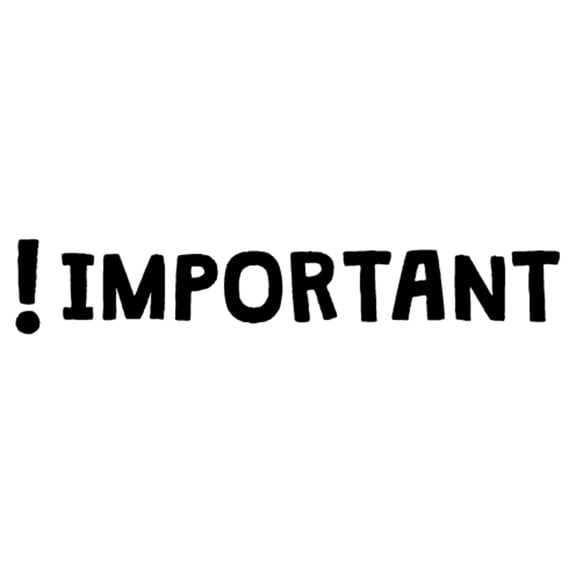 Printtoo Important Self Inking Rubber Stamp Pre-Inked Office Stamp- Home Office Business Stationery, Black- 42 x 9 mm