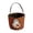 Orange, variant on HHJZPR Buffalo Plaid Ghost Halloween Trick or Treat Bucket, 7.8in Candy Carry Basket with Handle, Embroidered Ghost Pumpkin Fabric Tote Pail for Fall Party Costume Accessory
