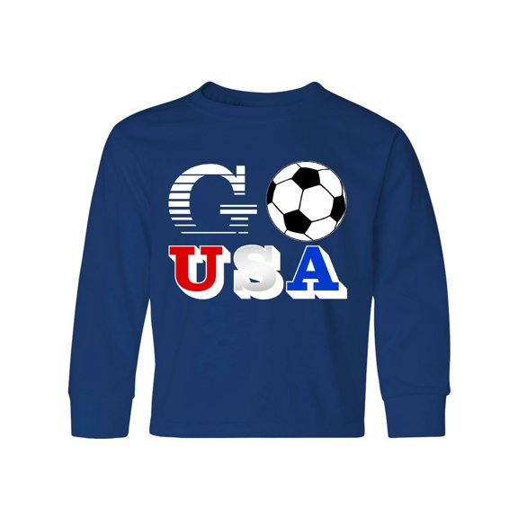 Inktastic Go, USA- Soccer, Football Long Sleeve Youth T-Shirt