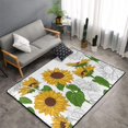 Plump Sunflower And Sketch Area Rug Throw Rug, Indoor Door Mat, Door