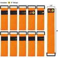thumbnail image 4 of Super-Stretch  Straps - (10) 9" Orange - Elastic Hook and Loop Cinch Straps - Extension Cord Organizer, Hose and Cables Straps, Cord Wrap, Cord Keeper, Garage and RV  Accessories, 4 of 7