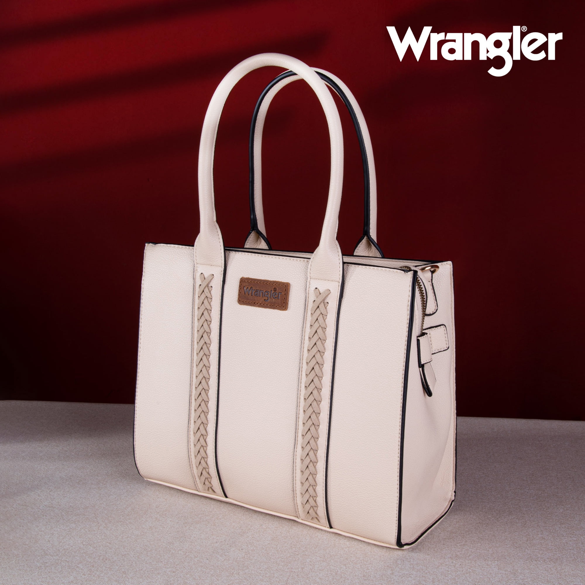 Wrangler 3Pcs Handbags Set Tote Bag & Medium Crossbody Purse & Wallet, Beige