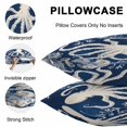 thumbnail image 5 of Throw Pillow Covers 18x18 Inch Set of 2, Beige Octopus Coastal Waterproof Outdoor Pillow Covers, Navy Blue Nautical Ocean Coral Decorative Cushion Pillowcases for Couch, Sofa, Bed, Garden, Patio, 5 of 9