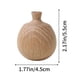 thumbnail image 3 of Jarrón de madera con acento decorativo marrón | Grano de madera natural | Centro de mesa de adorno de decoración para el hogar | Estilo rústico moderno | Para flores frescas o vegetación, 3 of 6