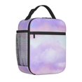 thumbnail image 4 of YFYANG Réutilisable Adulte / Enfants Sac Portable Lunch, Pastel Cloud Pattern Mains Libres Poignée de Boucle Isolation / Sac Froid pour l'École, le Travail, les Pique-Niques, Voyage, 4 of 6