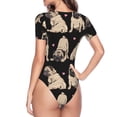 thumbnail image 4 of The Xecao French Bulldog Women's Crew Neck Body Suit, a short-sleeved bodysuit and basic swimsuit, both comfort and style for dating and daily life, 4 of 9