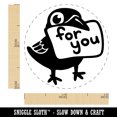 thumbnail image 2 of Bird Crow with For You Letter Raven Self-Inking Rubber Stamp for Stamping Ink Stamper Crafting Planners - 1/2 Inch Mini - Green Ink, 2 of 7
