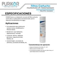 thumbnail image 2 of Filtro Cartucho de Polipropileno Termofusionado Purikor PKCPP2.5X40X5, 2 of 3