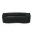 thumbnail image 2 of Srey Sofa, 84 Inch, Plush Black Boucle, Curved Curved Kidney Shape, 2 of 3