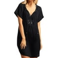 thumbnail image 3 of Women's Swim Cover Ups Bathing Suit Cover Ups for Women Swimwear Cover Ups for Women Smocked Lace Beach Skirt and Seaside Outsmock for Holiday, 3 of 5