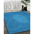 thumbnail image 3 of Ahgly Company Machine Washable Indoor Square Transitional Blue Area Rugs, 6' Square, 3 of 7