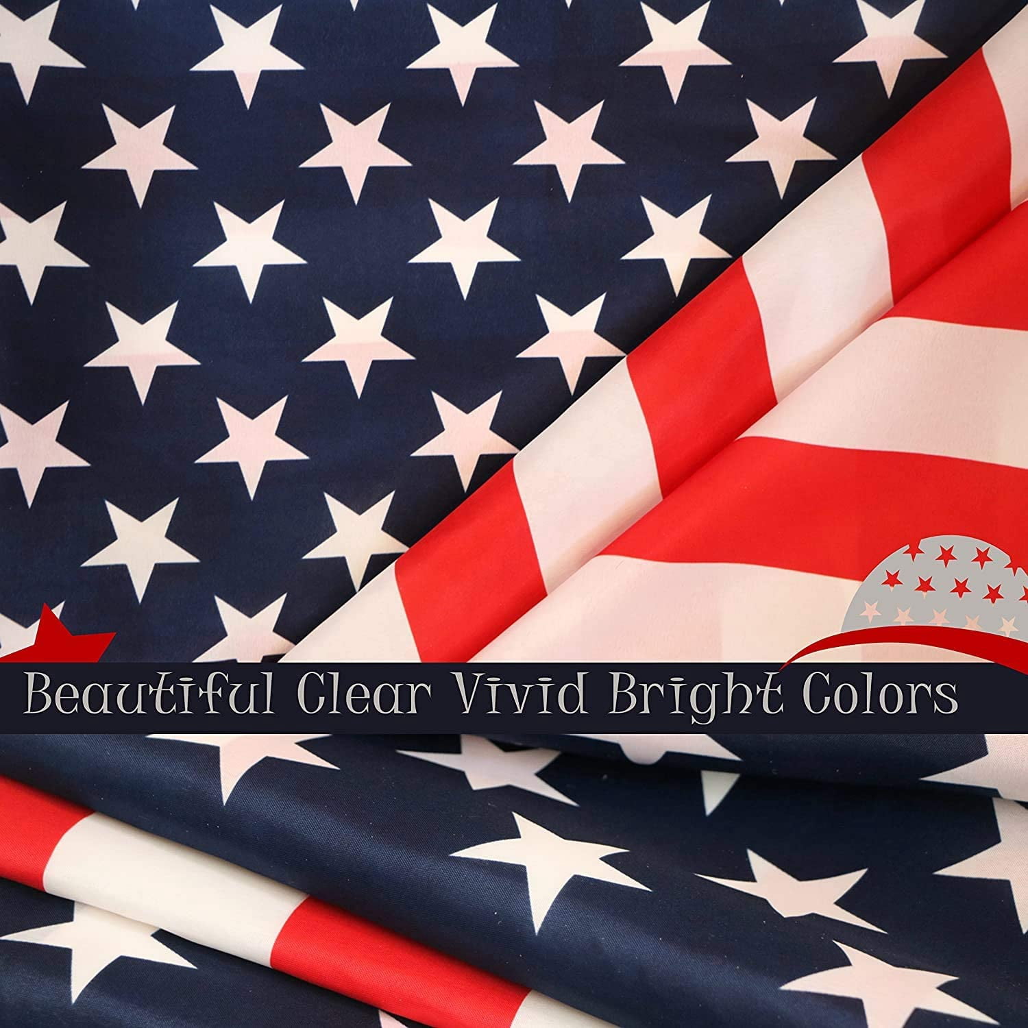 G128 Combo Pack: USA American Flag 3x5 Ft 150D Printed Stars & Keep America Great Flag 3x5 Ft 150D Printed