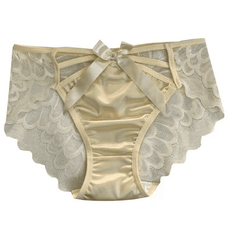 Fulorrnie Underwear for Women Comfort High Waist Cute Panties Briefs Elastic Flat Seams Stretchable Panty Beige M