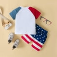 thumbnail image 2 of Ketyyh-chn99 4th of July Baby Boy Outfit Short Sleeve Letter Tops Toddler Boys Girls Independence Day Party Shorts Set White,18-24 Months, 2 of 5