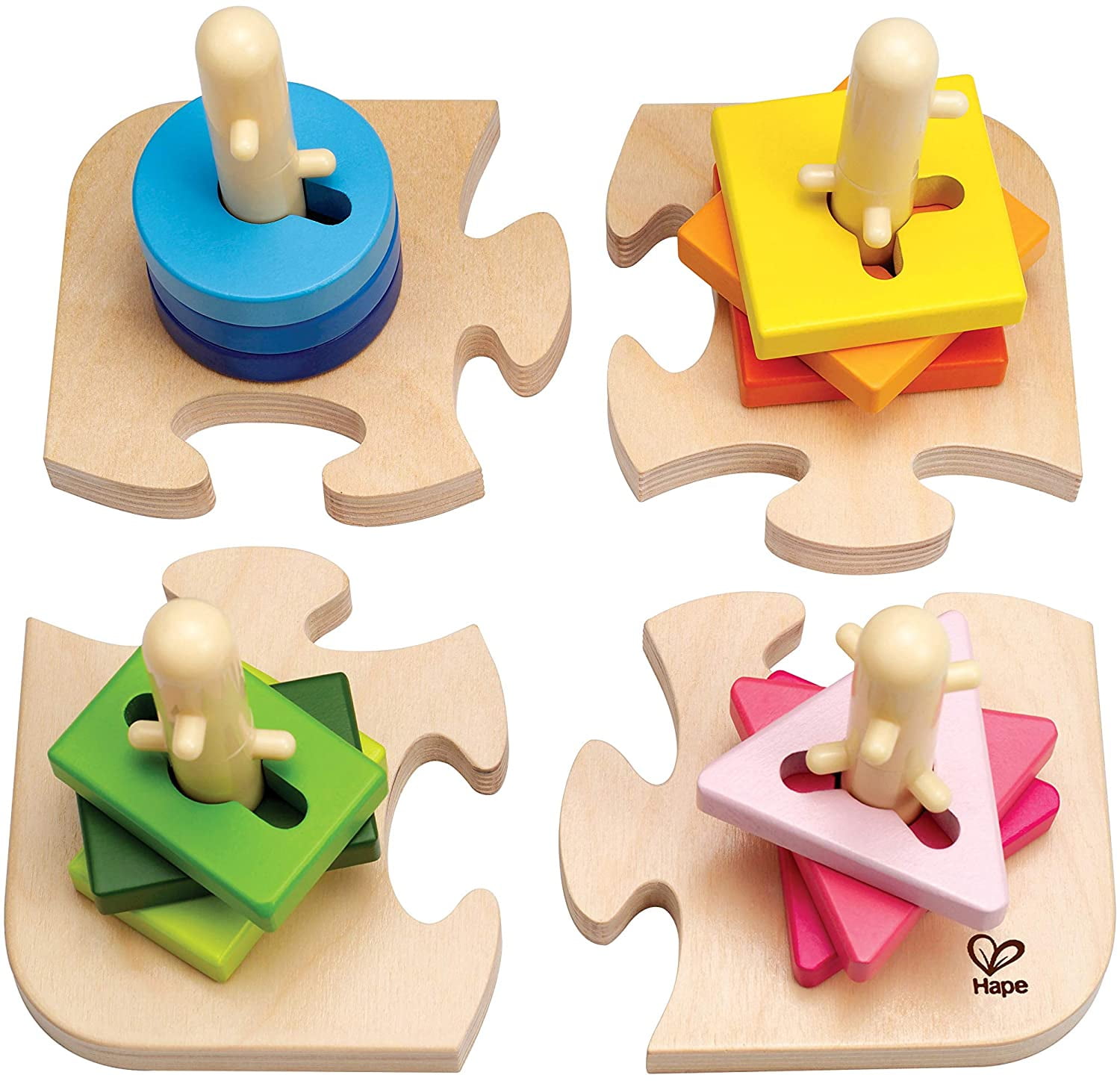 Hape E1622 Chunky Clock Puzzle Wooden Shape Sorter Jigsaw Infant Toddler 3yrs for sale online 