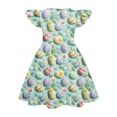 thumbnail image 4 of yuCgh Flutter Sleeve Easter Dress for Girls, A-Line T-Shirt Summer Party Dress, Princess Style Casual Easter Dress for Toddlers,Mint Green 120, 4 of 4