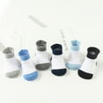 thumbnail image 4 of 6 Pairs Color Random Baby Cotton Socks Breathable Elastic Infant Toddler Crew Socks, Splice Color, Boy, 1-3 Years Old, 4 of 4