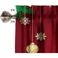 thumbnail image 6 of Christmas Valance Curtain for Kitchen, Red Snowflake Christmas Bells Christmas Tree Gift Valances Curtains Window Treatment Drapes for Bedroom Living Room 54x18In, 6 of 6