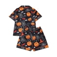 thumbnail image 6 of SOFTCCLO Girls Outfits Halloween Cartoon Print Short Sleeve Shirt Shorts Loose Casual Loungewear 2 Piece Sets Size 8-9Y, 6 of 7