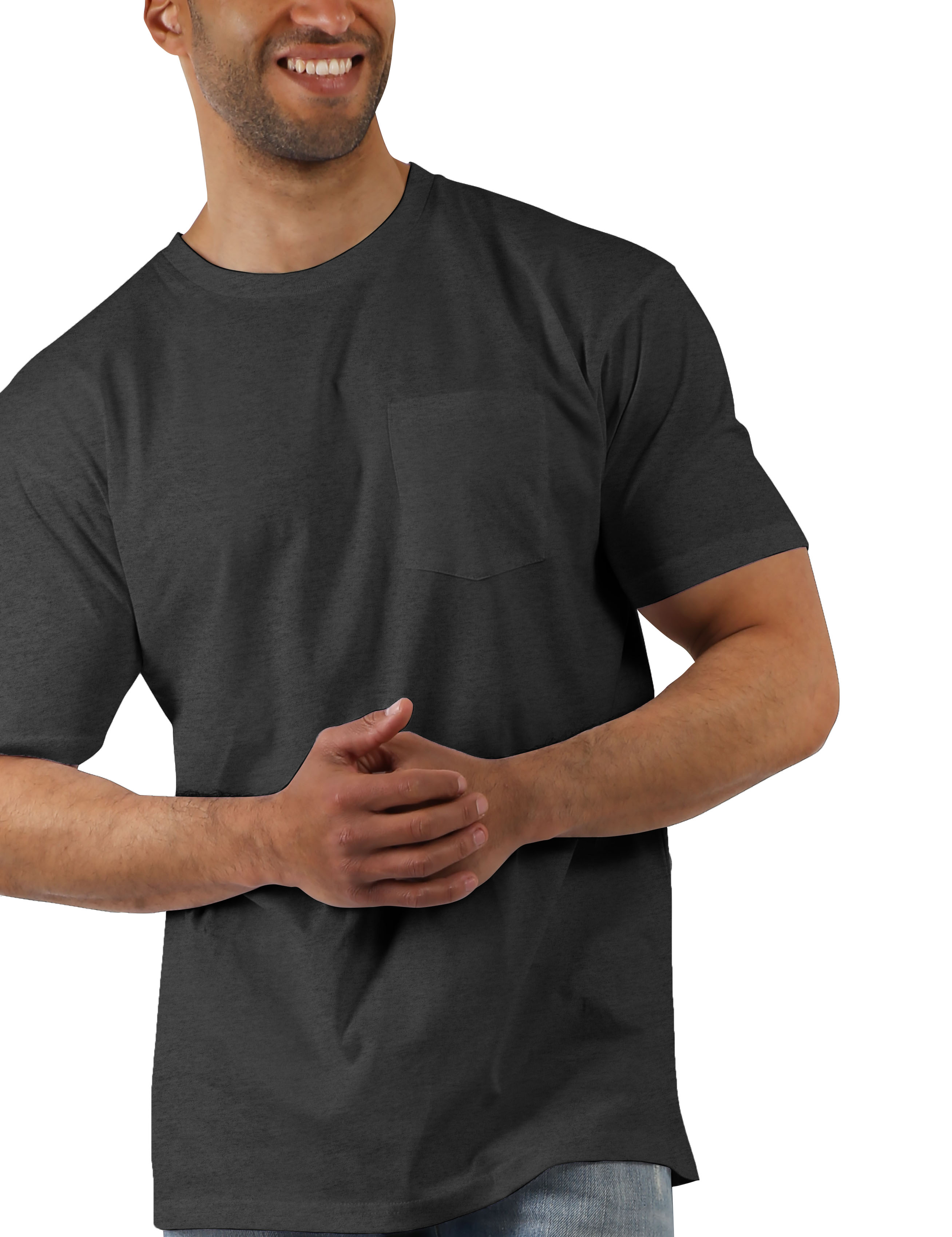 Ma Croix Mens Premium Pocket Tee Lightweight Cotton Workwear Crewneck Short Sleeve T Shirt - image 5 of 6