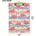 thumbnail image 2 of FMSHPON Flamingo Tropical Bird Pink Tie Dye Clipboard Hardboard Wood Nursing Clip Board and Pull for Standard A4 Letter 13x9 inches, 2 of 7
