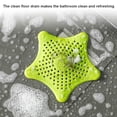 thumbnail image 2 of Cateissary Colector de pelo estrella de cinco puntas colador de fregadero de cocina antibloqueo cubierta de drenaje de bañera filtro de baño Juegos de accesorios de baño Verde, 2 of 6
