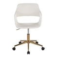 thumbnail image 5 of LumiSource Margarite Task Chair in Gold Metal, White PU color, 5 of 8