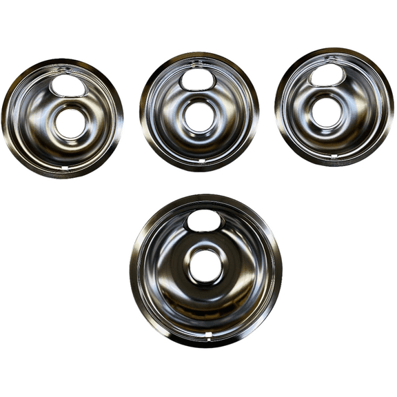 Range Top Drip Pans for Whirlpool, Sears, 3 of W10196406 & 1 of W10196405