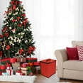 thumbnail image 3 of Simple Living 48ct Red and Black Quilted Zip Up Christmas Ornament Storage Tub, 3 of 3