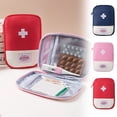 thumbnail image 1 of Bolsa organizadora portátil de medicamentos para viajes - Primeros auxilios y almacenamiento de pastillas de gran capacidad con cremallera segura para viajes de negocios, vacaciones y emergencias, 1 of 7