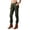 A701 Green, variant on Glisme Trousers For Women Solid Color Zip Front With Pockets Summer Comfortable Women Cargo Pants Size L Black
