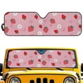 thumbnail image 4 of Binienty Strawberry Car Sun Shade Windshield Pink Cute Auto Windshield Sun Shade for Jeep Gladiator JT 2020-2025 Car Interior Accessories Heat Reflector-Keep Your Vehicle Cool, 4 of 7