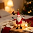 thumbnail image 3 of 2026 Christmas Indoor Home Decor 3 Style Christmas Standing Decor Figurines Santa Claus Snowman And Reindeer Table Ornament For Fireplace Mantel And Shelf, 3 of 9