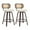 Beige_2pcs, variant on Hassch 2-Pack Counter Height Swivel Barstools, Beige PU Leather Cushioned Seat with Rattan Back & Sturdy Bentwood Legs, Perfect for Kitchen Island, Home Bar