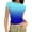 Blue, variant on Womens Summer Tops Gradient Short Sleeve Crop Shirts Lightweight Slim Fitted Tight T-Shirt Casual Basic Tees Trendy Clothes