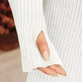 thumbnail image 6 of Ediodpoh Women Fashion Dresses Knitted Midi Mini Sweater Dresses Turtle Neck Dresses Sweater Dresses White S, 6 of 8