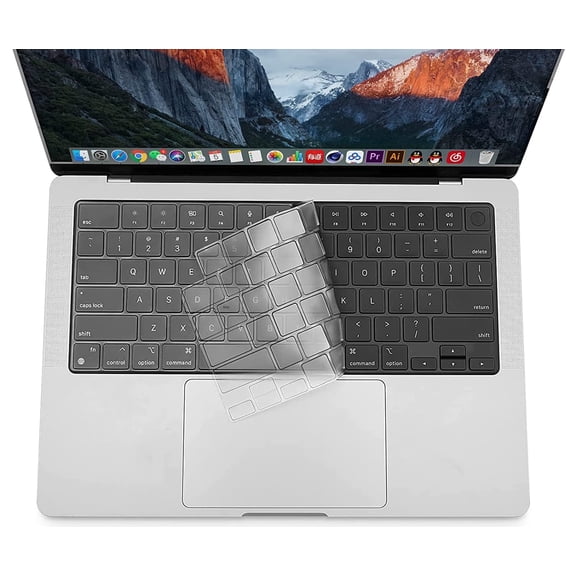 GadgetCom Keyboard Cover Compatible with MacBook Pro 14 16 2026 2025 2024 2023 2022 2021 M5 M4 M3 M2 M1 Pro Max, Clear TPU Protector Skin US Layout