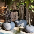thumbnail image 2 of Japanese Zen Style Gray Stone Flowerpot, 2 of 10