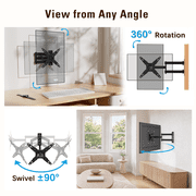 FitMetal Full Motion TV Wall Mount for 13-43 inch Tvs & Monitors, Swivel Tilt Extension with 360°… — $14.59 (59% off)