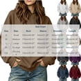 thumbnail image 4 of Loose Fit Hoodie for Women,Oversized Solid Color Long Sleeve Pullover Casual Basic Sweatshirts,Campus School Daily Wear, 4 of 6