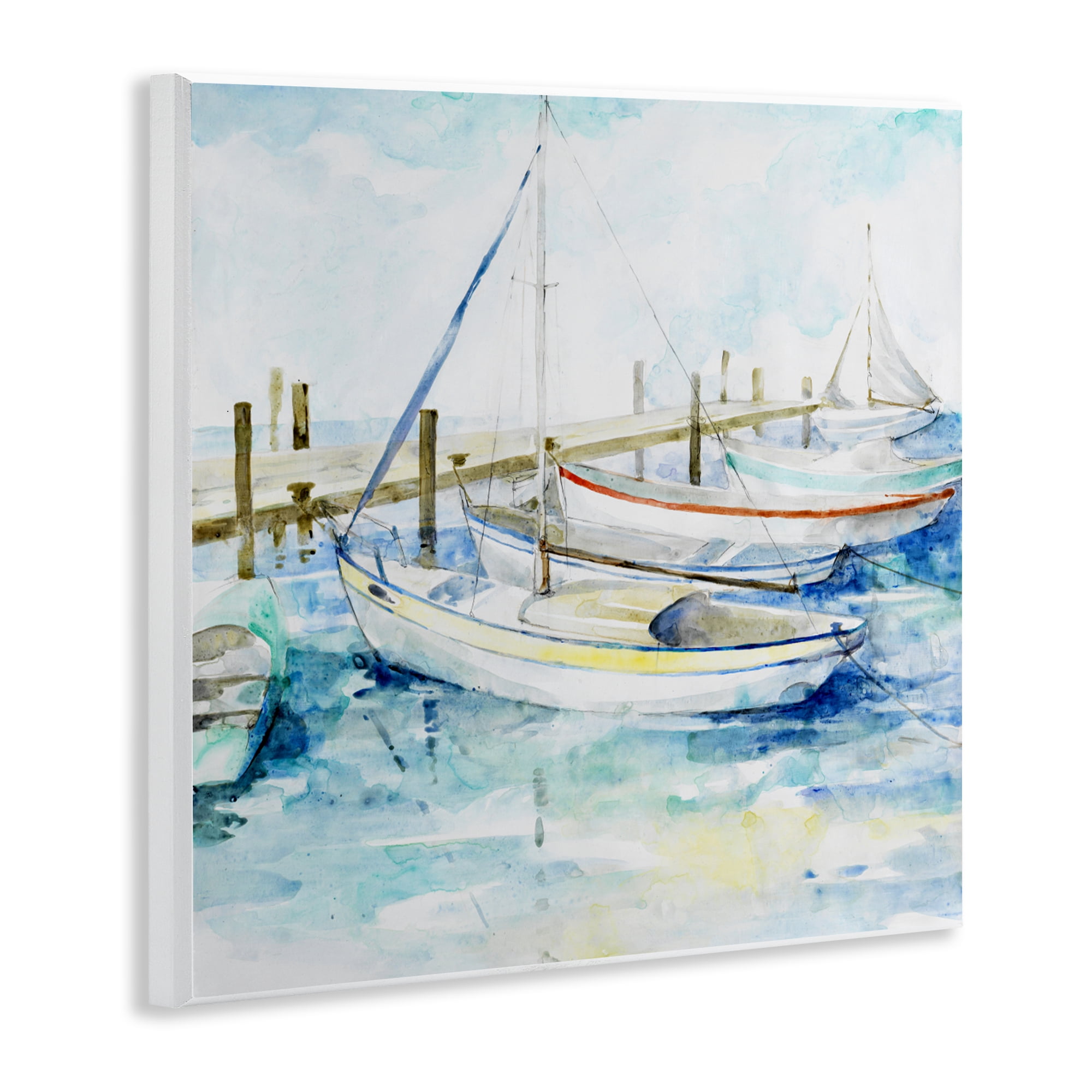 Stupell Industries Docked Sails on Stormy Seas Wall Plaque Art, design by Lorenzo Collective