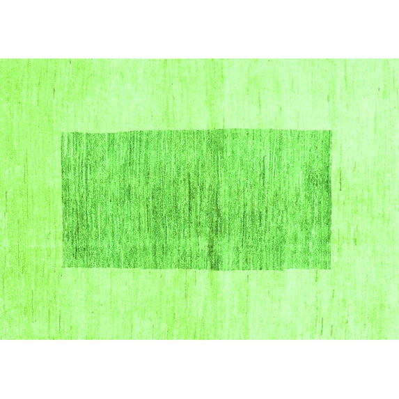 Ahgly Company Indoor Rectangle Solid Green Modern Area Rugs, 3' x 5'