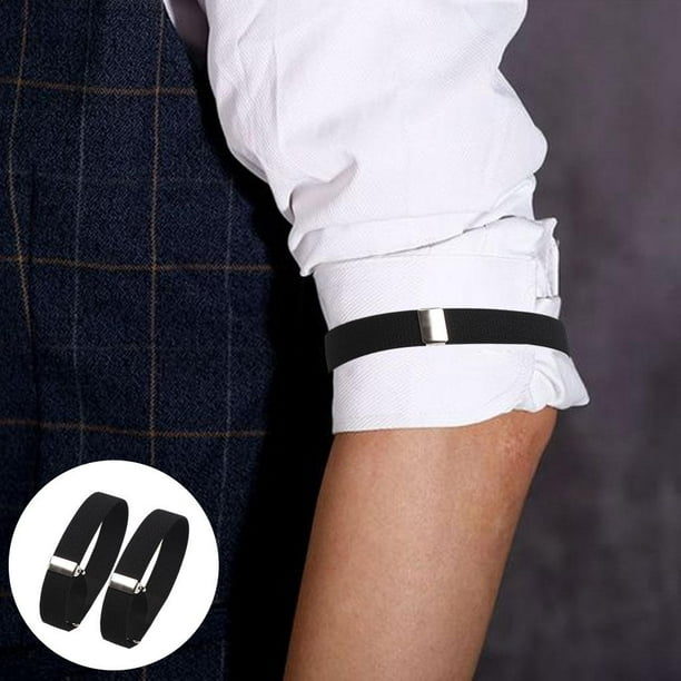 2 uds. Soporte para mangas de camisa para hombre brazaletes elasticos mangas sujetadores brazaletes elasticos ropa comoda unisex para que