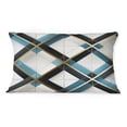 thumbnail image 2 of Designart "Urban Lattice in Blues" Geometric Printed Throw Pillow, 2 of 5