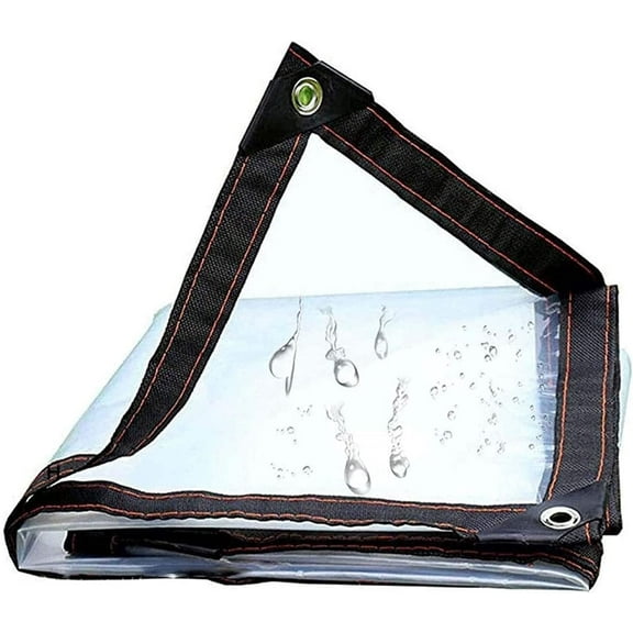 Bexikou Clear Tarps, Clear Tarpaulin Waterproof,Tarpaulin Waterproof Furniture Cover Sheet,Clear Waterproof Tarpaulin Cover for Garden Outdoor Camping(4.92'H x 6.56'W feet)