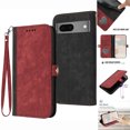 thumbnail image 1 of Nalacover Wallet Case for Google Pixel 7, Detachable Wrist Strap Handbag Cute Card Slots Holder Premium PU Leather Flip Case with Kickstand Magnetic Clasp Soft Silicone Shockproof Cover,Red, 1 of 7